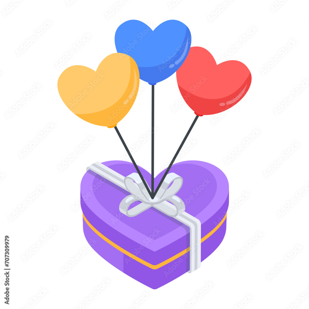 Canvas Prints get this isometric icon of valentine cake