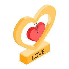 Fototapeta premium Check out this isometric icon of wooden plaque 