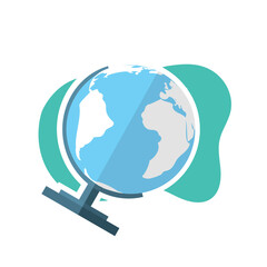 Globe icon on white background. Vector graphics