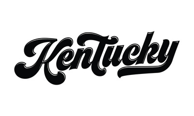 Kentucky hand lettering design calligraphy vector, Kentucky text vector trendy typography design	