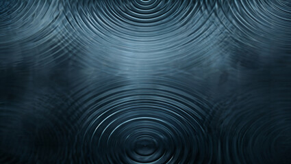 Abstract geometric ripple background with wet texture. Concentric circles with a soft, glowing effect - obrazy, fototapety, plakaty