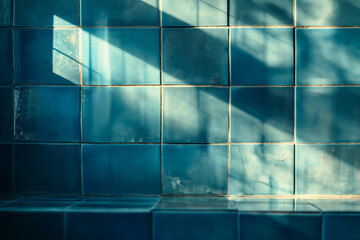 blue tile wall