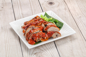 Asian cuisine - roasted duck with skin