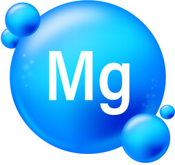 Magnesium Element and Its Significance: A Vibrant Vector Illustration of Mg Chemical Symbol.