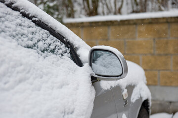 car covered with snow