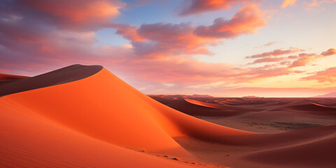 Fototapeta na wymiar Beautiful sunset dunes Namib desert, AI Generative.