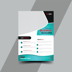 Corporate business flyer design and digital marketing agency brochure cover template with  Vector.