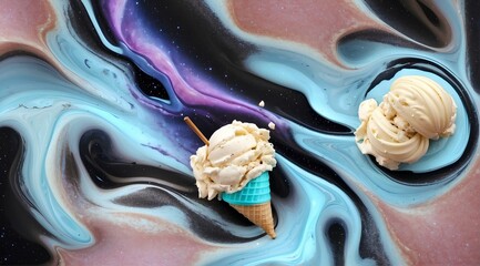 Ice cream melted galaxy
