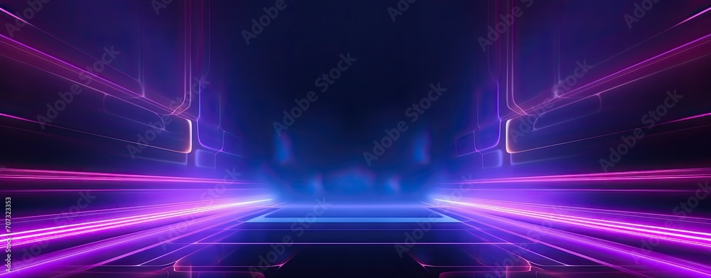 Poster futuristic empty neon background, high technology flow