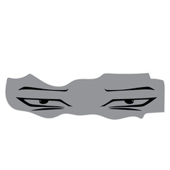 Eyes Cartoon Illustration with shape