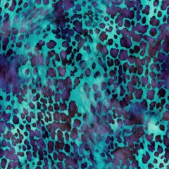 Obraz premium Colorful Leopard spot seamless pattern background. Wild animal vibrant multicolored cheetah skin, leo texture for fashion print design, textile, wallpaper, background, wrapping, fabric.