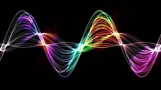 Abstract Flowing Smooth Fractal Waves Background