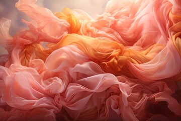 Fototapeta premium the background is in pink and orange tones, a splash of colors, an abstract backdrop. peach fuzz, color 2024.