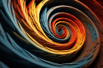 Abstract colorful vortex spiraling fractal background for creative design, art and entertainment