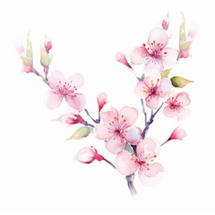 Aquarell Illustration der Kirschblüte