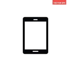 Black single smart pad filled icon, simple modern digital device flat design pictogram, infographic vector for app logo web website button ui ux interface elements isolated on white background