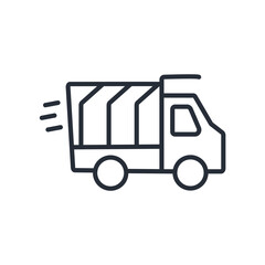 delivery icon. vector.Editable stroke.linear style sign for use web design,logo.Symbol illustration.