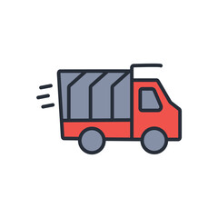 delivery icon. vector.Editable stroke.linear style sign for use web design,logo.Symbol illustration.