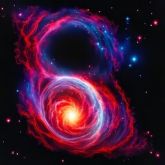 red galaxy in space