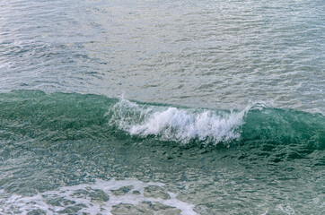 tidal wave on the Mediterranean coast in winter 12