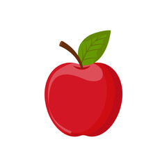 drawing a red apple on a white background
