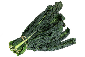 bunch of palm kale isolated on white background