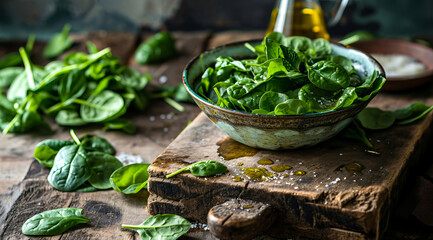 Nutritious spinach salad leaves that provide big health benefits