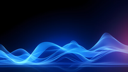 Digital technology blue rhythm wavy line abstract graphic for background, wallpaper, website, or slide