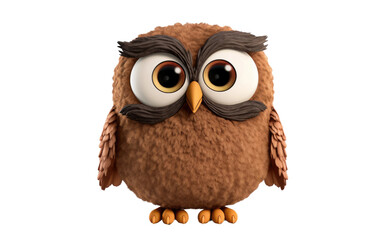 HootieHoot Owl toy isolated on transparent background.