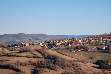 Small villages in the Auvergne region, France