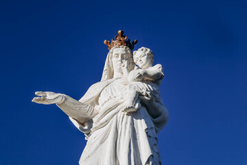 Naklejka premium The Virgin of Monton, a statue of a Virgin and Child located in France in Veyre-Monton, in the Puy-de-Dome department