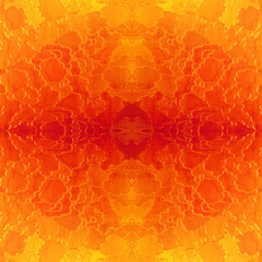natural glassy orange floral pattern
