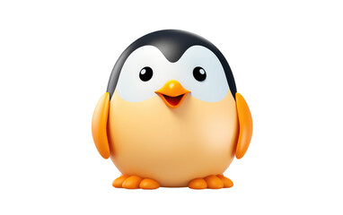 Obraz premium Peekaboo Penguin toy isolated on transparent background.