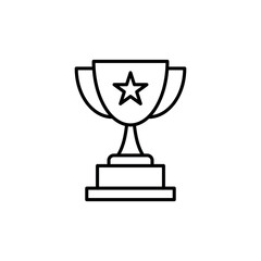 Trophy Icon Vector Simple Design