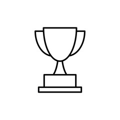 Trophy Icon Vector Simple Design