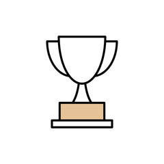Trophy Icon Vector Simple Design