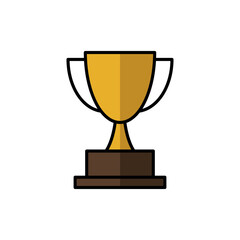 Trophy Icon Vector Simple Design