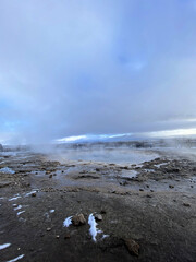 A view of a Geysir in Iceland