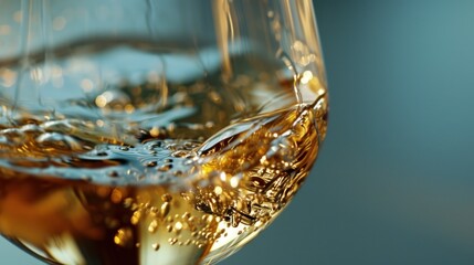  a close up of a glass of wine with water droplets on the bottom of the glass and a blurry background of the bottom of the glass and bottom of the glass.