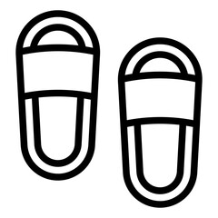 Slippers flip flop icon - obrazy, fototapety, plakaty