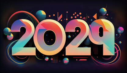 A Celebration of Color and Technology 2029 - obrazy, fototapety, plakaty