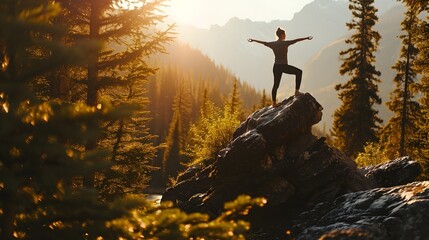 Harmony in Motion Embracing Mindful Yoga in Nature's Embrace
