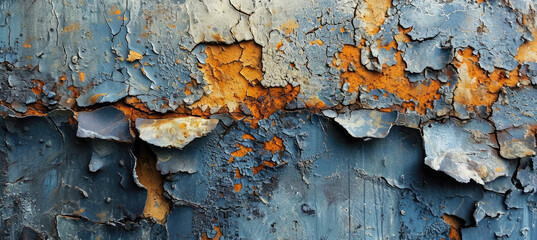 Eroded Harmony, Sand and Fractured Elements in Light Orange Palette
