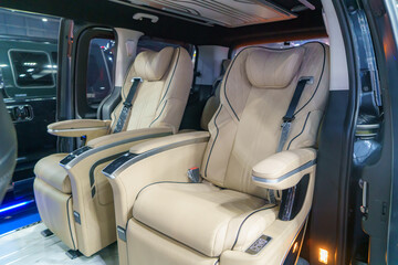 Luxury Leather Seats in the Comfortable Van