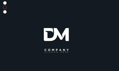 Fototapeta na wymiar DM Alphabet letters Initials Monogram logo MD, D and M