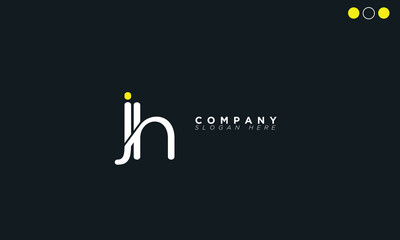 JH Alphabet letters Initials Monogram logo HJ, J and H