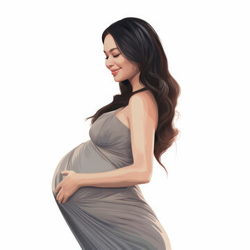 Pregnant woman. Images generated by AI.