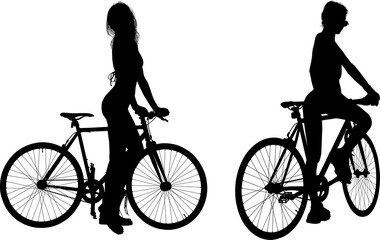 Naklejka premium bicicleta, vector, pegatina, transporte, civil