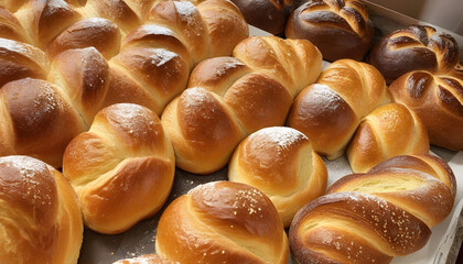 Delicious morning brioche pastries from a local bakery. 
