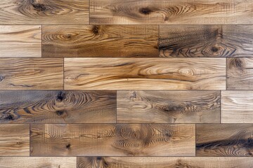 Background with wooden laminate and parquet floor boards showcasing the texture and pattern of real wood in interior design - obrazy, fototapety, plakaty